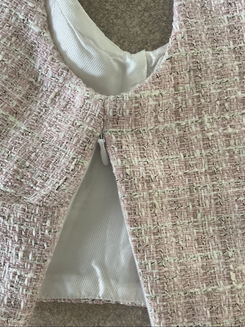 Zara Blush Tweed Crop Camisole - Picture 4 of 7